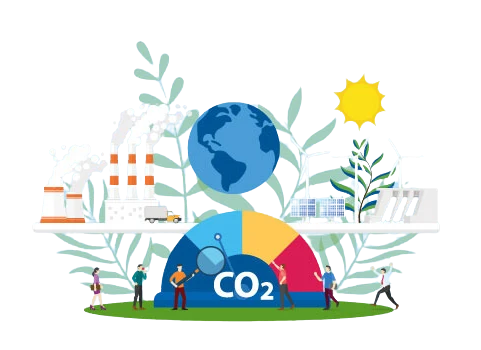 illustration of co2 scale